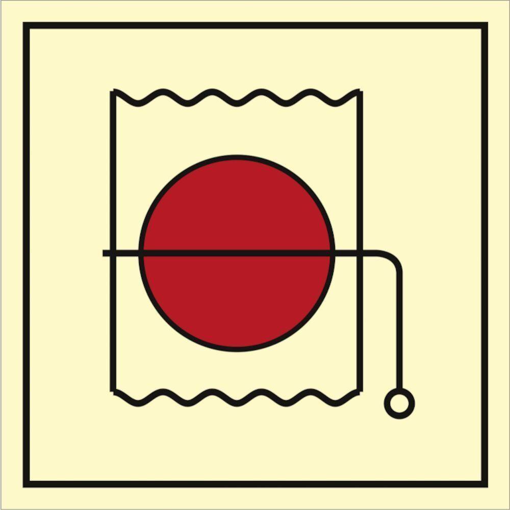 Sign IMO Fire damper in vent duct 10432 - Sikkerhedsgiganten