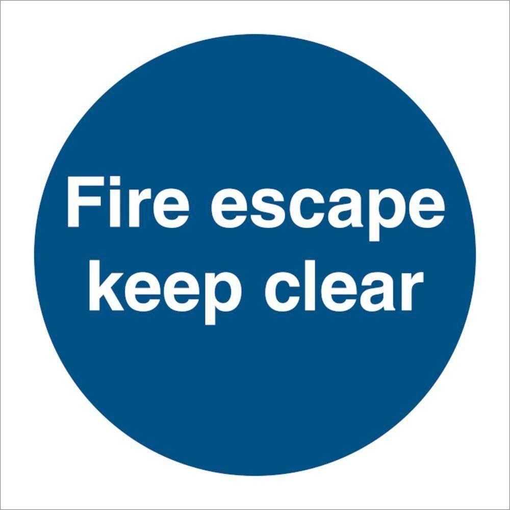 Sign IMO Fire escape keep clear 106100 - Sikkerhedsgiganten
