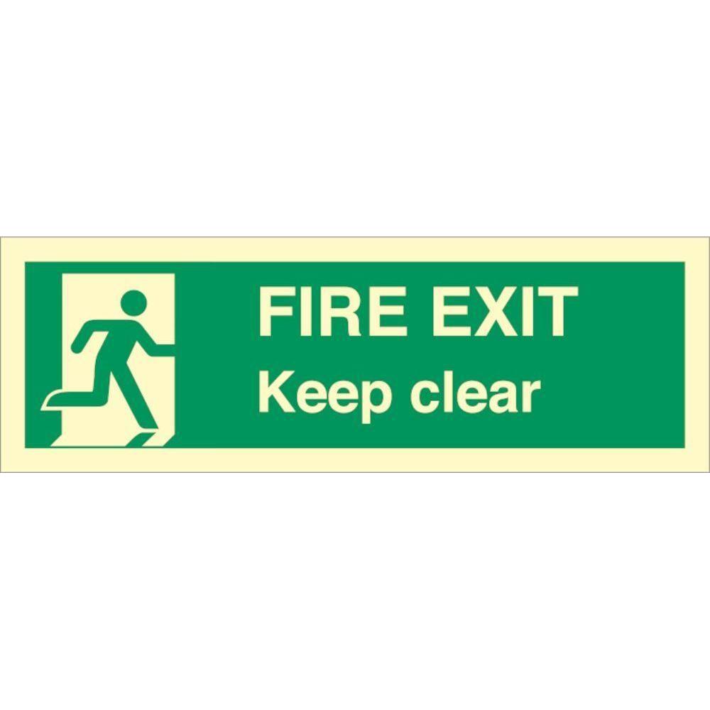 Sign IMO Fire exit keep clear 100113 - Sikkerhedsgiganten