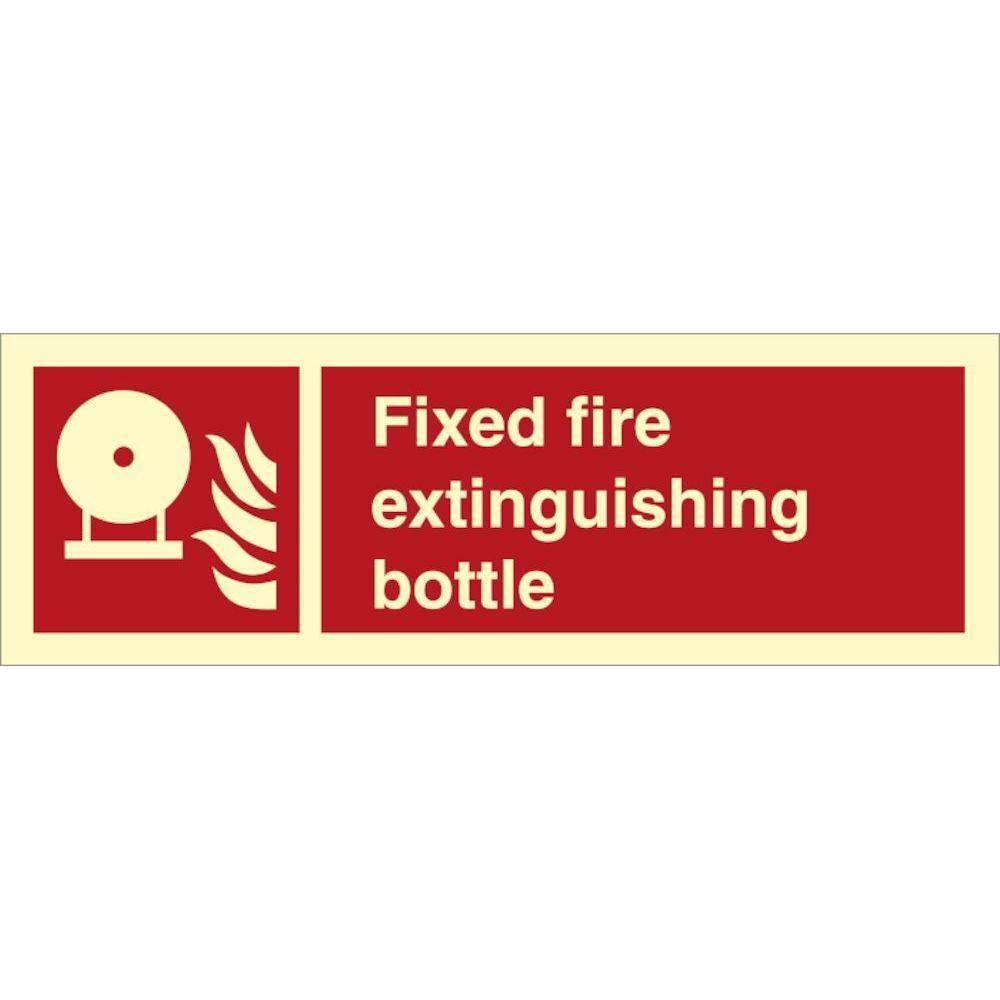 Sign IMO Fixed fire extinguishing bottle 105014 - Sikkerhedsgiganten