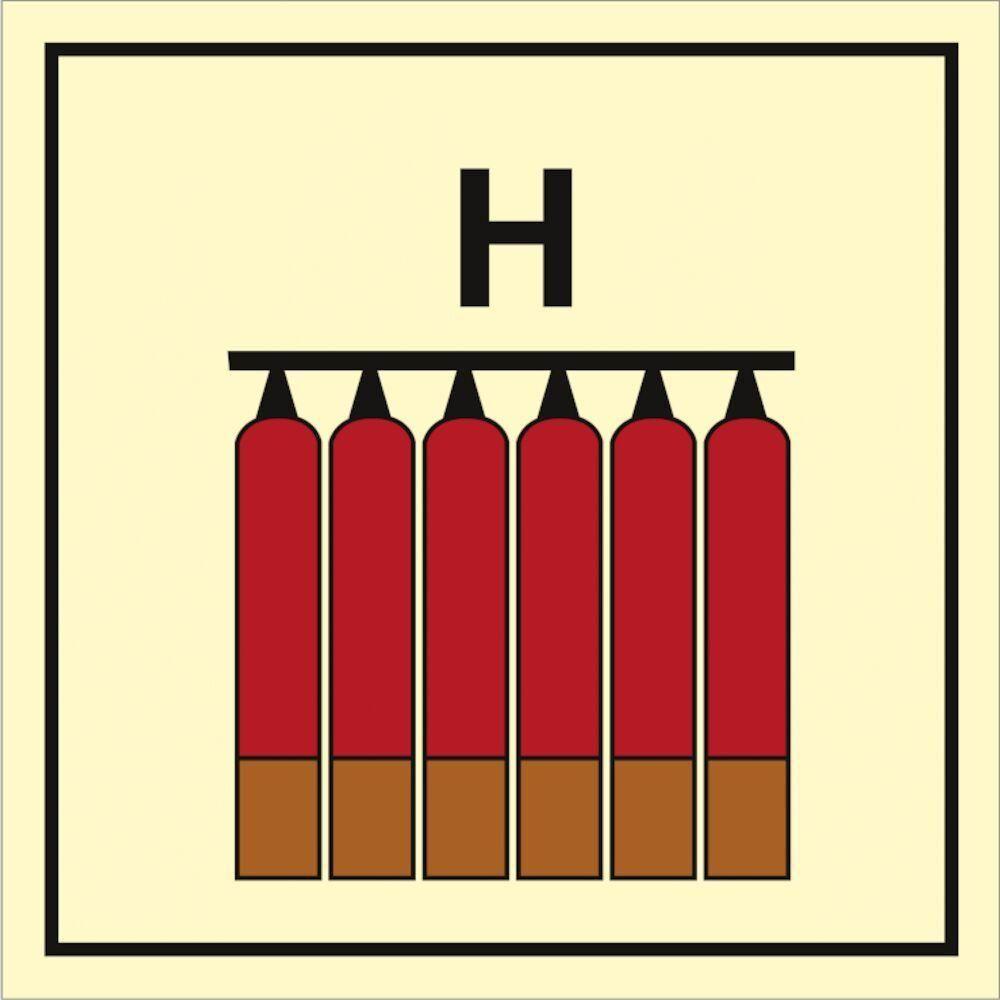 Sign IMO Fixed halon fire extinguisher battery 104145 - Sikkerhedsgiganten