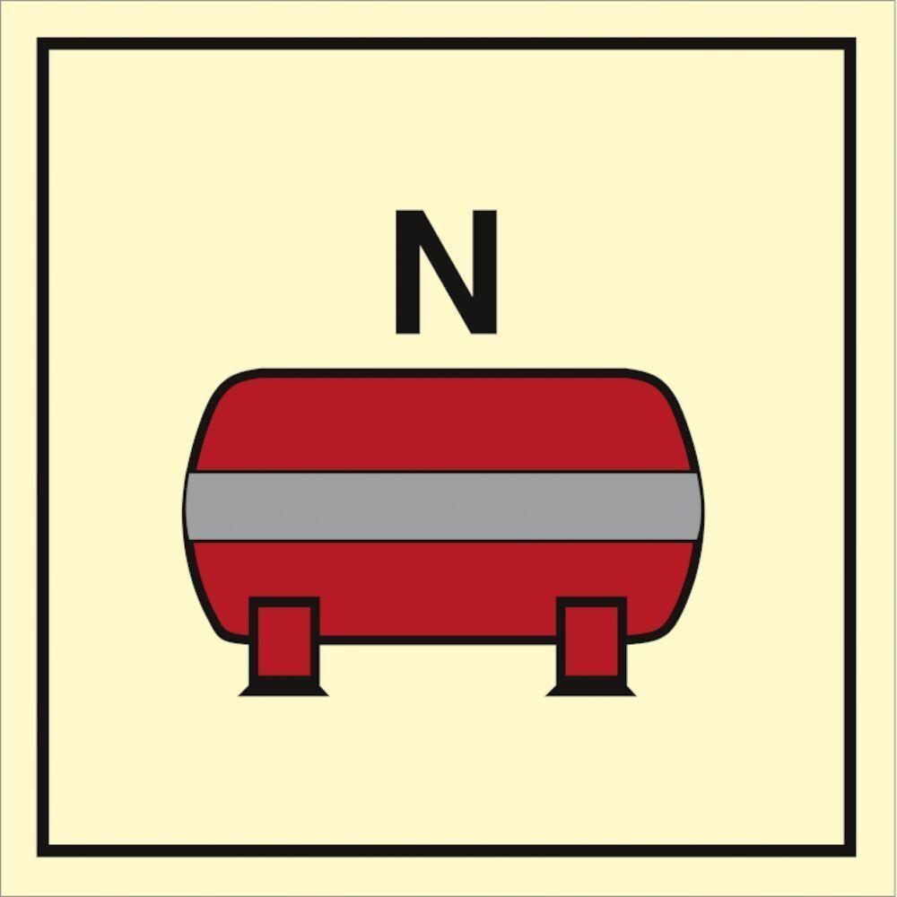 Sign IMO Fixed nitrogen fire extinguishing install 104164 - Sikkerhedsgiganten