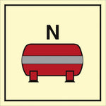 Sign IMO Fixed nitrogen fire extinguishing install 104164 - Sikkerhedsgiganten