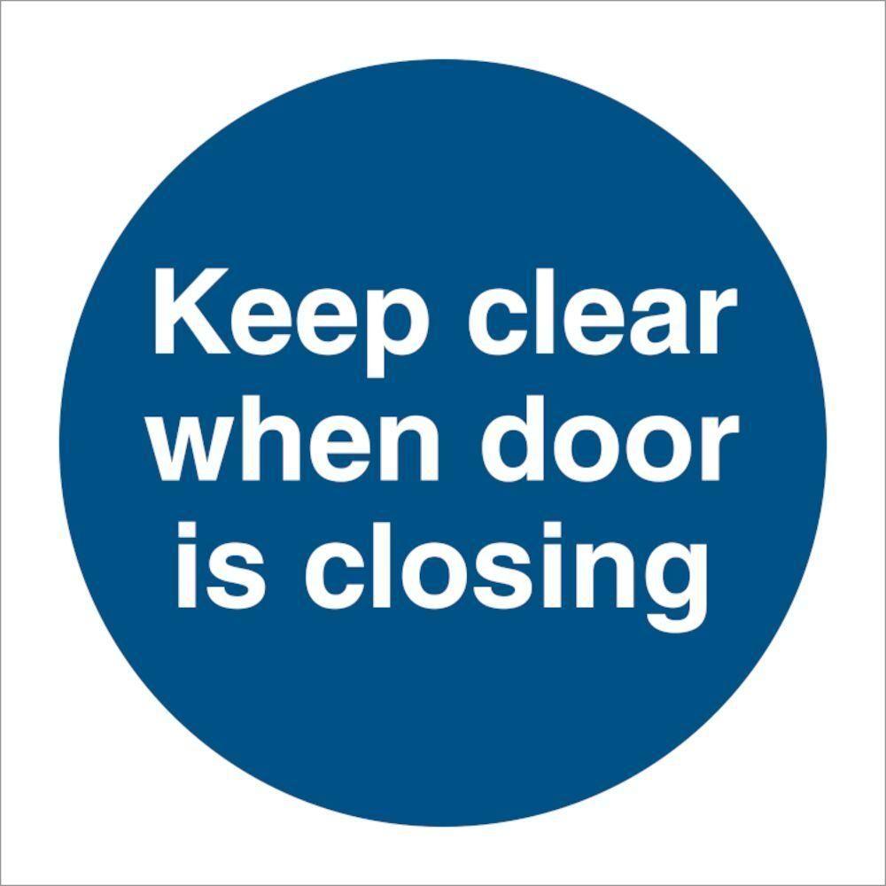 Sign IMO Keep clear when door is closing - Sikkerhedsgiganten