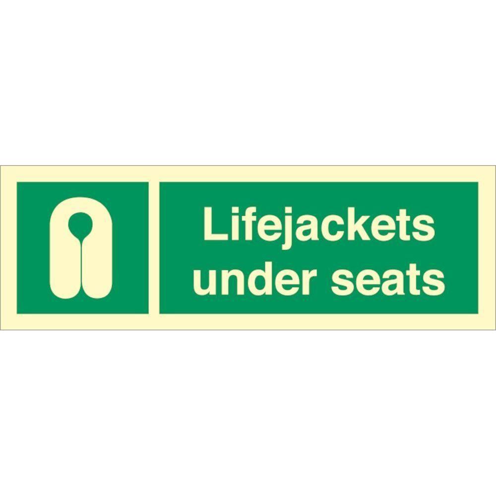 Sign IMO Lifejacket under seats - Sikkerhedsgiganten