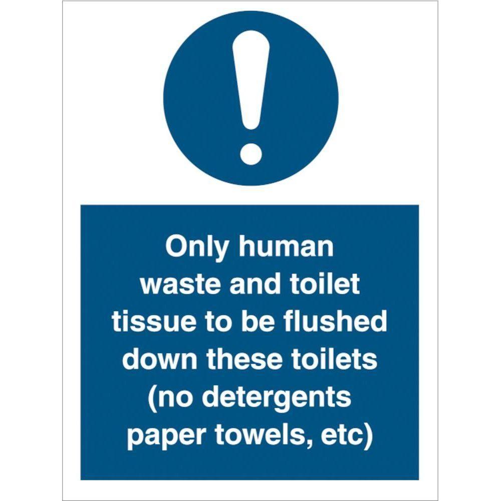Sign IMO Only human waste and toilet.. - Sikkerhedsgiganten