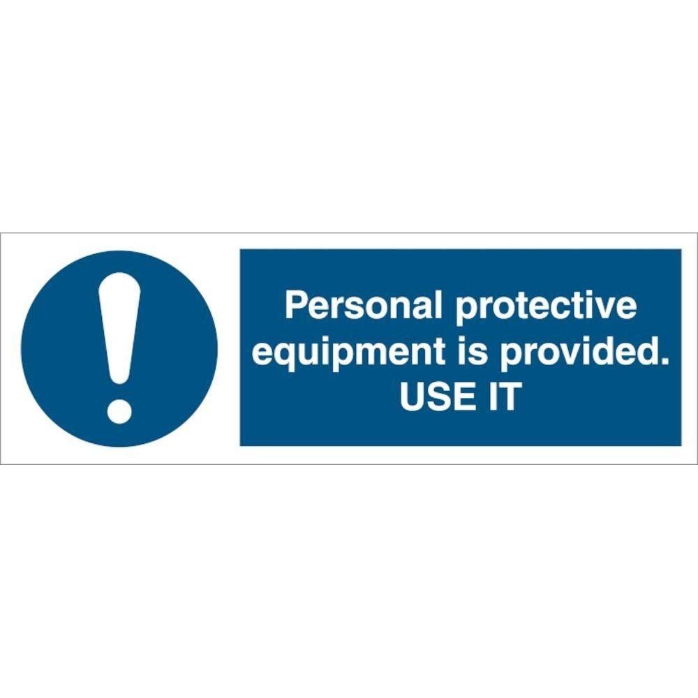 Sign IMO Personal protective equipment is provided - Sikkerhedsgiganten