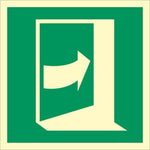 Sign IMO Push door on the right - hand side to open - Sikkerhedsgiganten