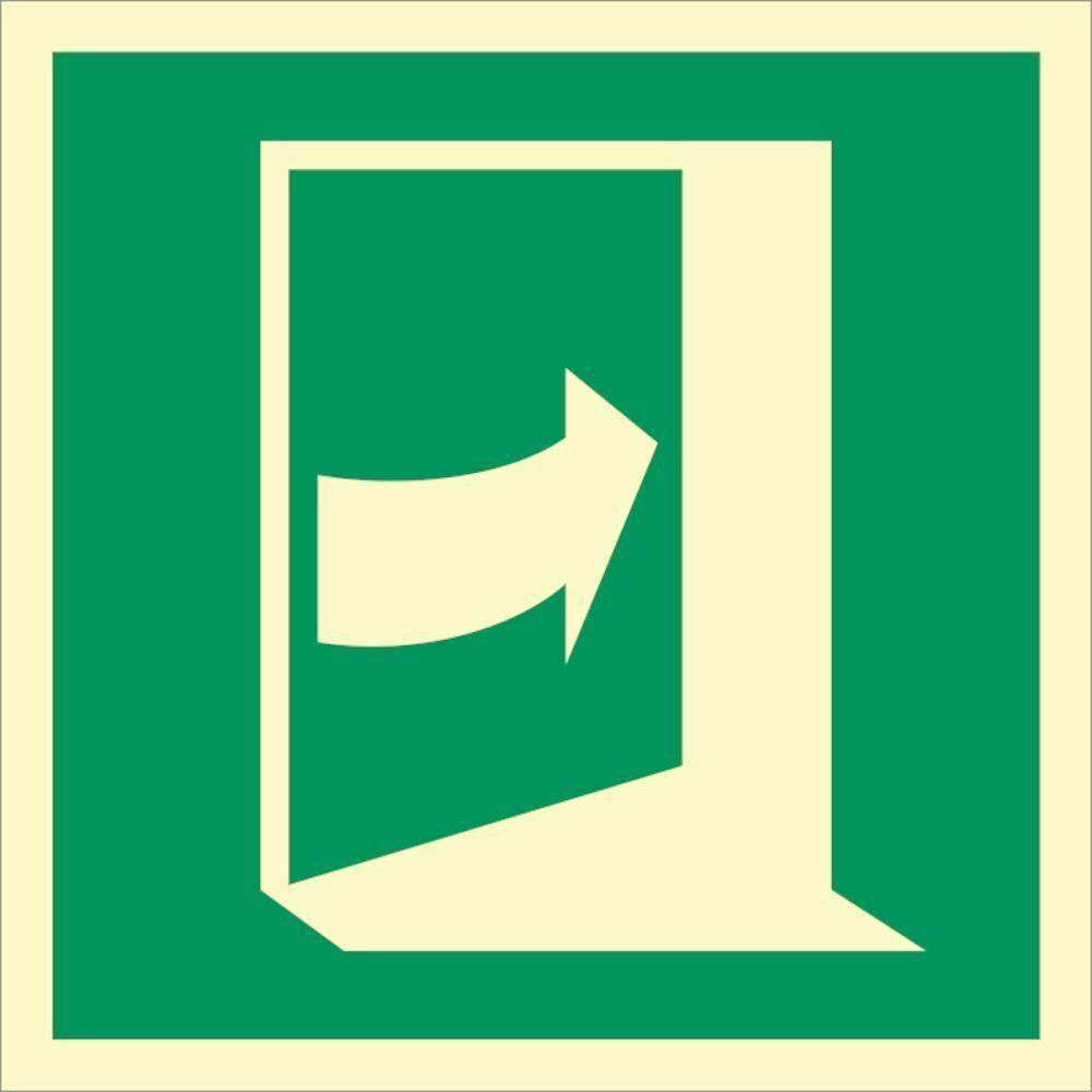 Sign IMO Push door on the right - hand side to open - Sikkerhedsgiganten