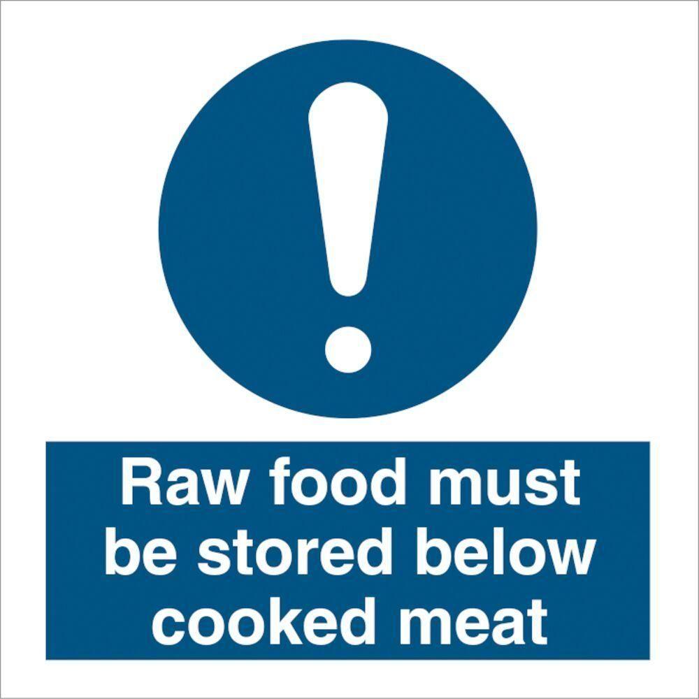 Sign IMO Raw food must be stored below cooked meat - Sikkerhedsgiganten