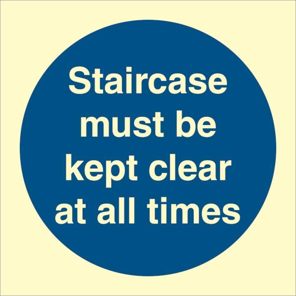 Sign IMO Staircase must be kept clear at all times - Sikkerhedsgiganten