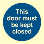 Sign IMO This door must be kept closed - Sikkerhedsgiganten