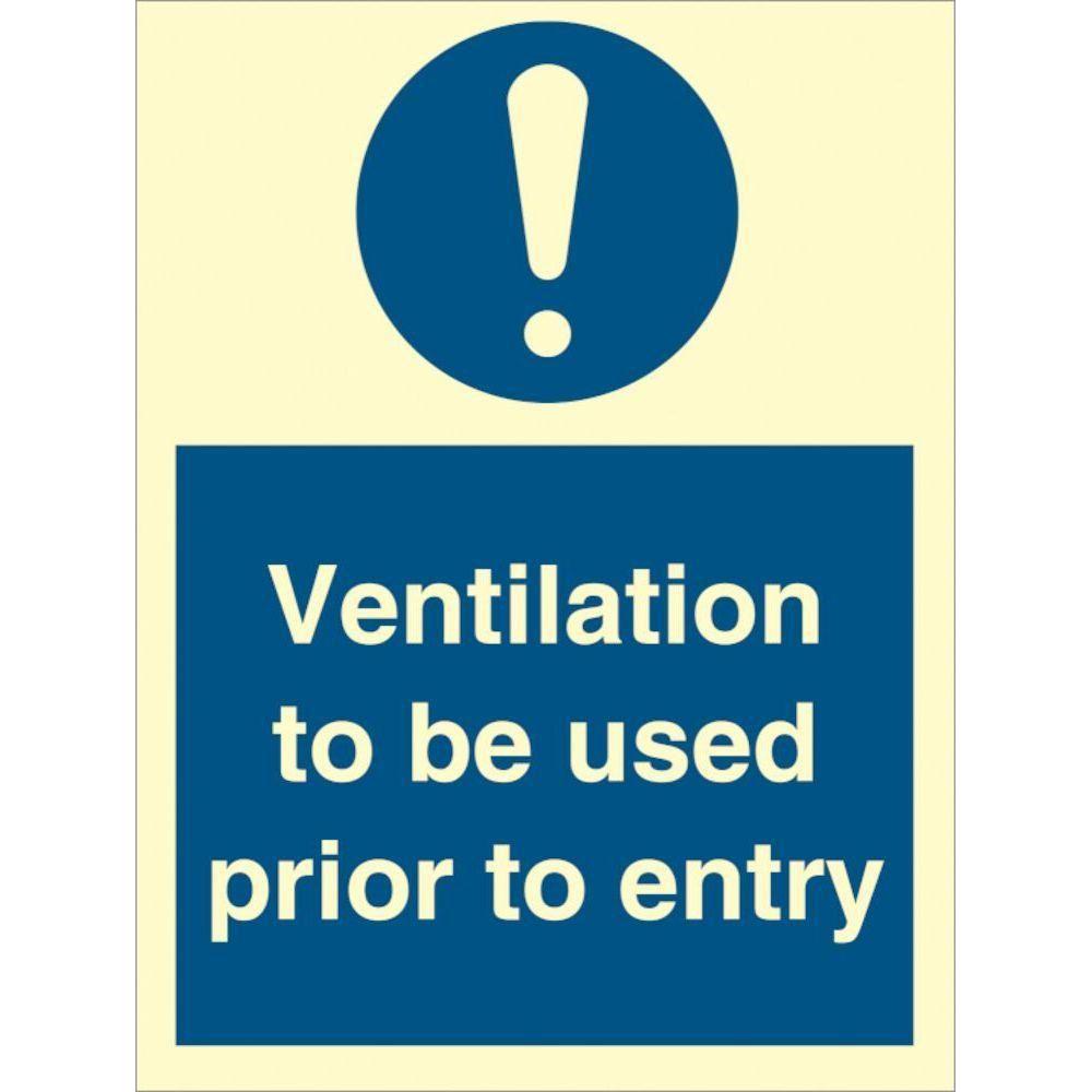 Sign IMO Ventilation to be used prior to entry - Sikkerhedsgiganten