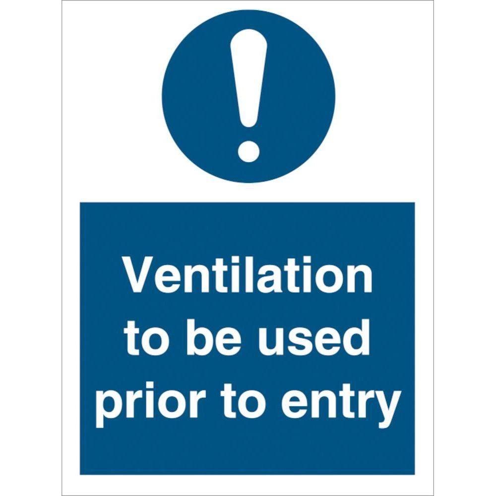 Sign IMO Ventilation to be used prior to entry - Sikkerhedsgiganten