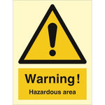Sign IMO Warning Hazardous area - Sikkerhedsgiganten