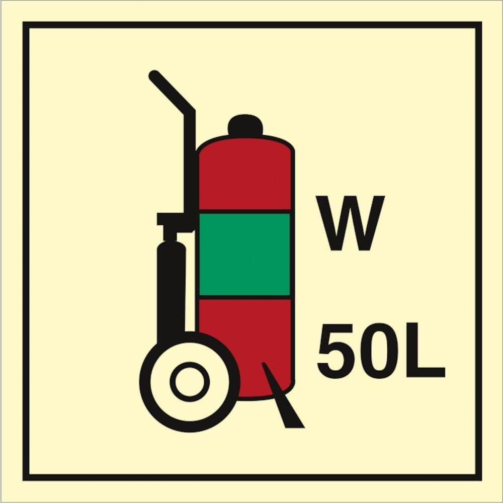 Sign IMO Wheeled fire extinguisher Water 50L - Sikkerhedsgiganten