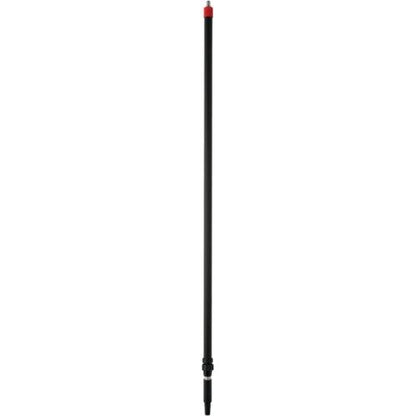 Skaft med vandgennemløb, Vikan, sort, PP/aluminium, 160 - 278 cm, isoleret gribestykke, gevind, Q - kobl - Sikkerhedsgiganten