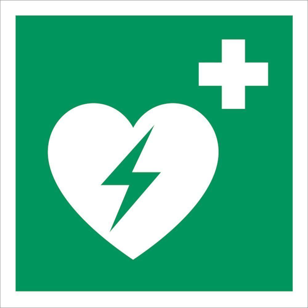 Skilt AED Hjertestarter 132030 - Sikkerhedsgiganten