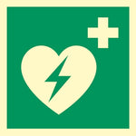 Skilt AED Hjertestarter 132030 - Sikkerhedsgiganten