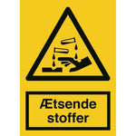 Skilt Ætsende stoffer - Sikkerhedsgiganten