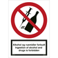 Skilt Alkohol og rusmidler forbudt - Ingestion of alcohol and drugs is forbidden 400632 - Sikkerhedsgiganten