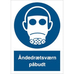 Skilt Åndedrætsværn påbudt P201 - Sikkerhedsgiganten