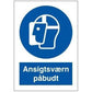 Skilt Ansigtsværn påbudt P216 - Sikkerhedsgiganten