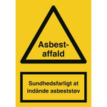 Skilt Asbestaffald A311 - Sikkerhedsgiganten