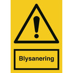 Skilt Blysanering 400255 - Sikkerhedsgiganten
