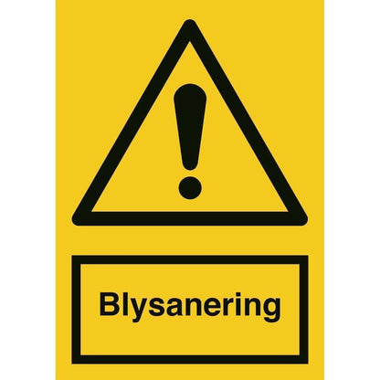 Skilt Blysanering 400255 - Sikkerhedsgiganten
