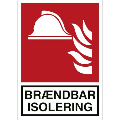 Skilt Brændbar isolering H493 - Sikkerhedsgiganten