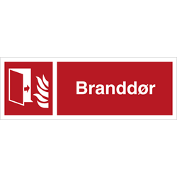 Skilt Branddør H418 - Sikkerhedsgiganten