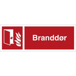 Skilt Branddør H418 - Sikkerhedsgiganten