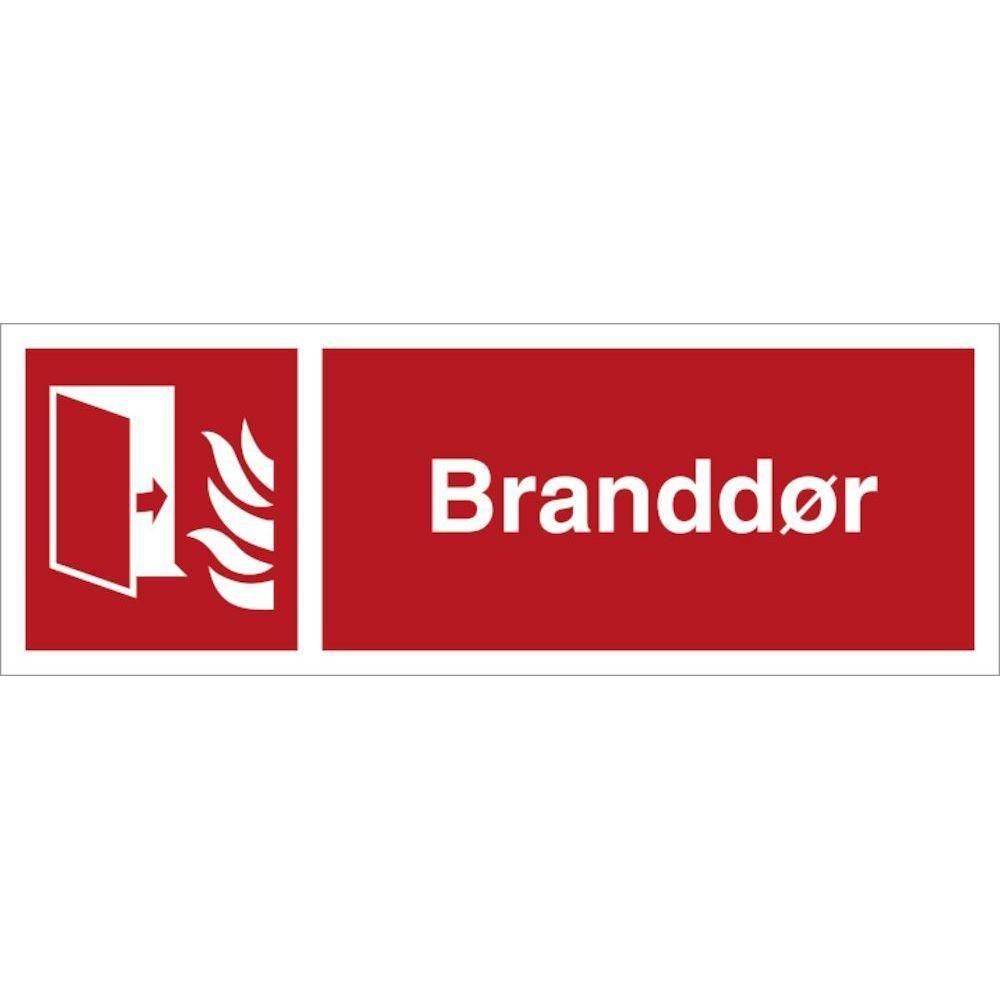 Skilt Branddør H418 - Sikkerhedsgiganten