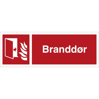 Skilt Branddør H418 - Sikkerhedsgiganten