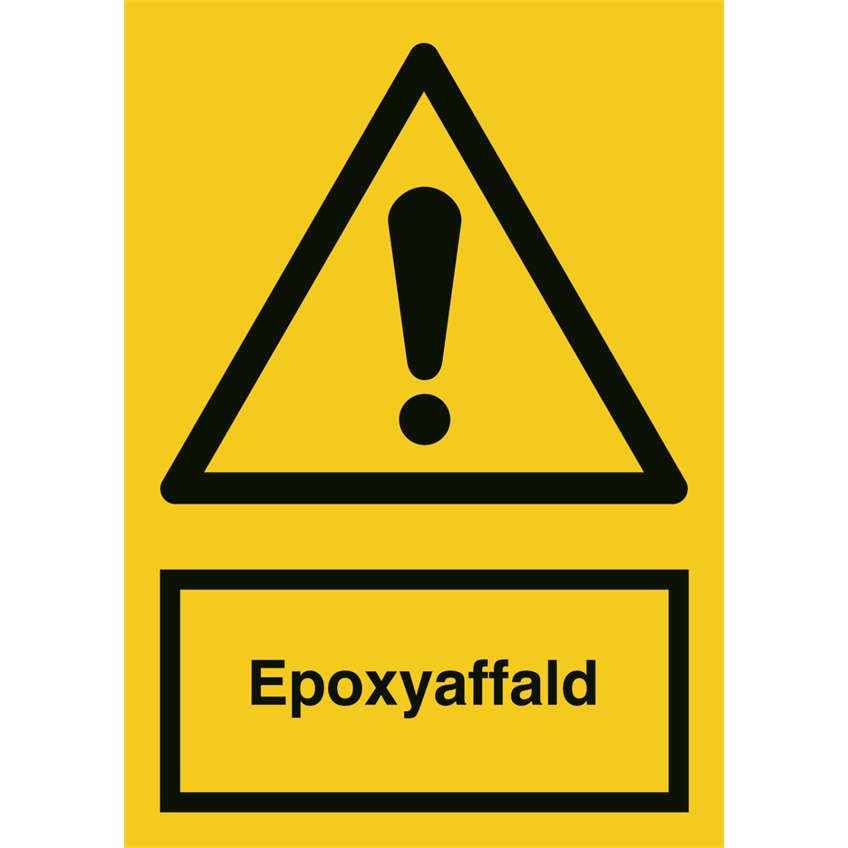 Skilt Epoxyaffald A325 - Sikkerhedsgiganten