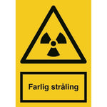 Skilt Farlig stråling A314 - Sikkerhedsgiganten