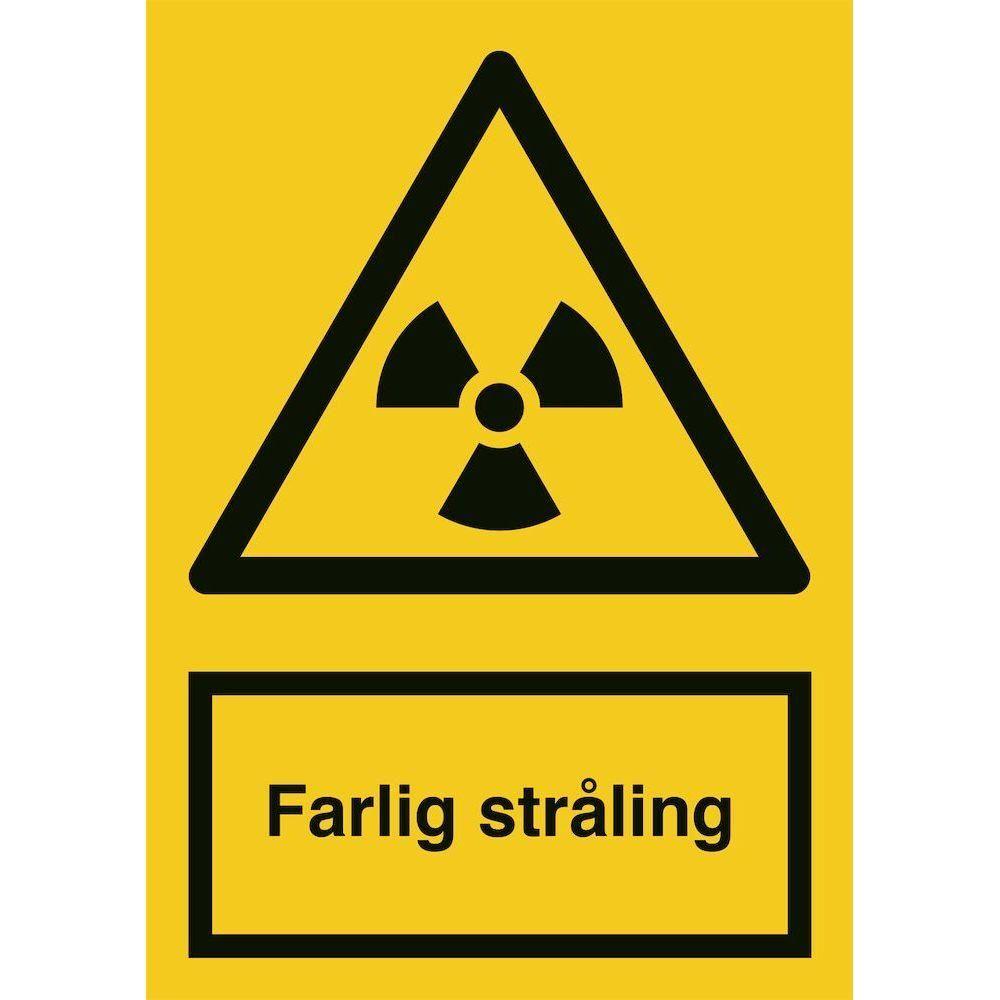 Skilt Farlig stråling A314 - Sikkerhedsgiganten
