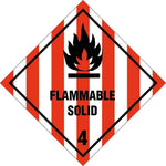 Skilt Flammable solid kl. 4 fareseddel - Sikkerhedsgiganten