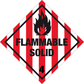 Skilt Flammable solid kl. 4 fareseddel - Sikkerhedsgiganten
