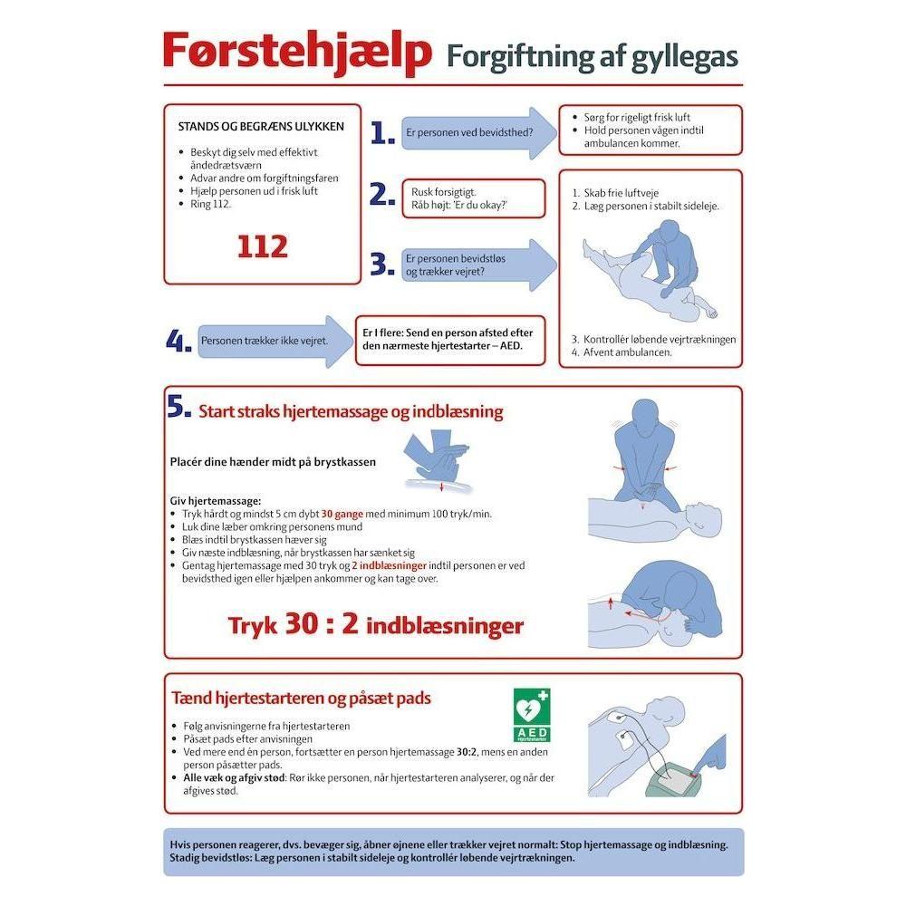 Skilt Førstehjælp - Gyllegas 401677 - Sikkerhedsgiganten