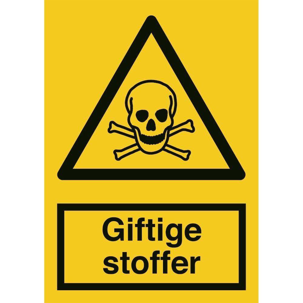 Skilt Giftige stoffer A305 - Sikkerhedsgiganten