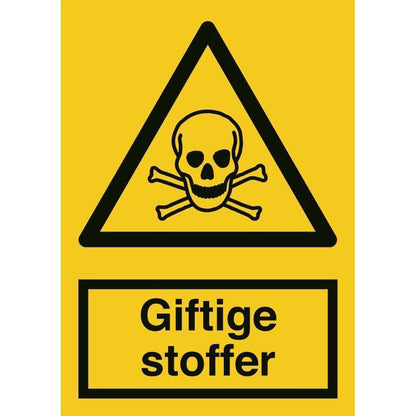 Skilt Giftige stoffer A305 - Sikkerhedsgiganten