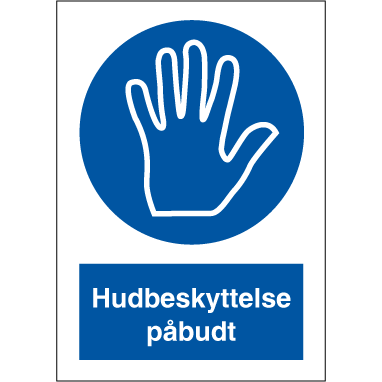 Skilt Hudbeskyttelse påbudt P207 - Sikkerhedsgiganten