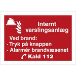 Skilt Internt varslingsanlæg H463 - Sikkerhedsgiganten