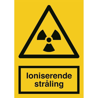 Skilt Ioniserende stråling A306 - Sikkerhedsgiganten