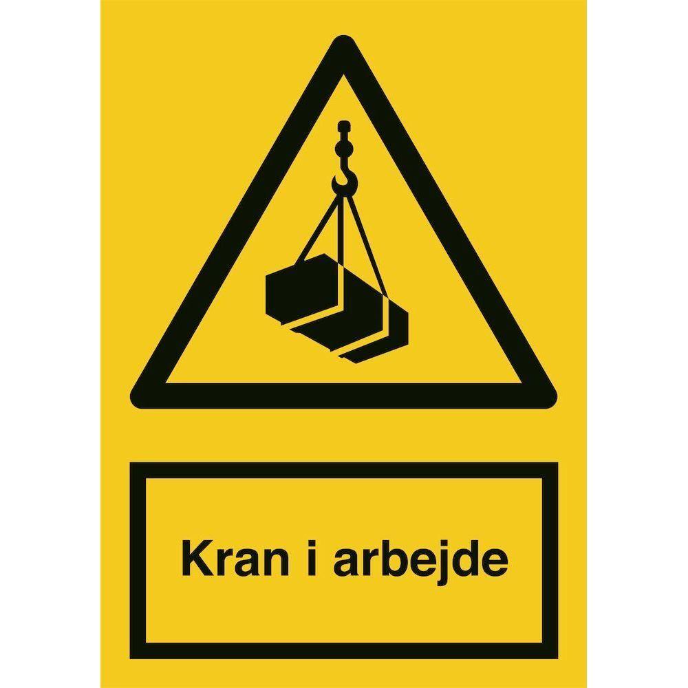 Skilt Kran i arbejde 400262 - Sikkerhedsgiganten