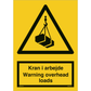 Skilt Kran i arbejde - Warning overhead loads 400651 - Sikkerhedsgiganten