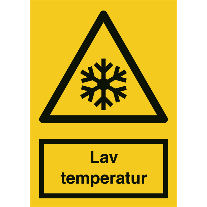 Skilt Lav temperatur A333 - Sikkerhedsgiganten