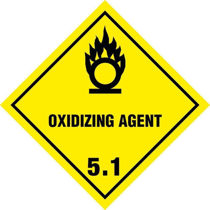 Skilt Oxidizing agent kl. 5.1 fareseddel - Sikkerhedsgiganten